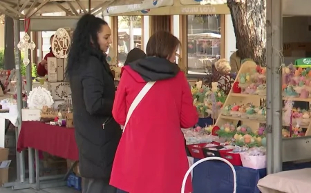 Vaskršnji bazar u pešačkoj zoni