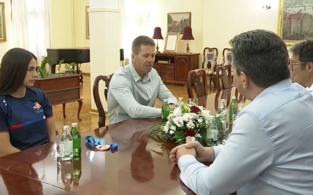 Prijem u Gradskoj kući za bronzanu Andreu Vukašinović